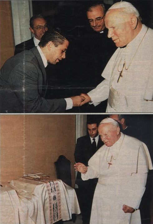 Sua Santità Giovanni Paolo II e Gai Mattiolo